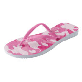 Roze Camouflage-Teenslippers Teenslippers (Schuin)