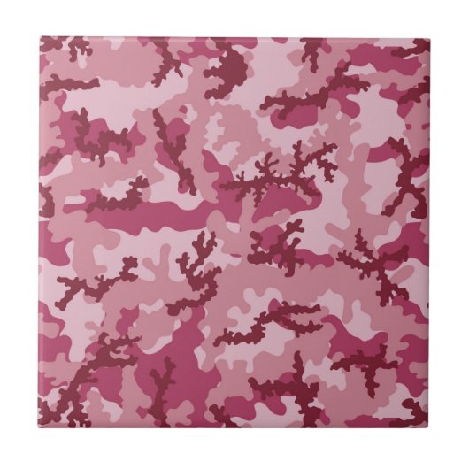 Roze camouflage tegeltje (Voorkant)