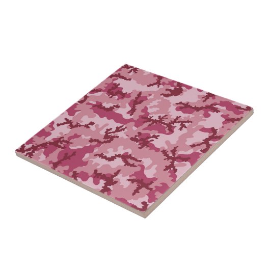 Roze camouflage tegeltje (Zijkant)