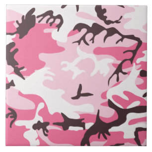 Roze Camouflage Tegeltje