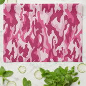 Roze Camouflage Theedoek (Gevouwen)