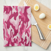 Roze Camouflage Theedoek (Quarter Fold)