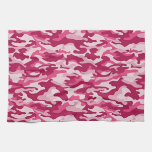 Roze Camouflage Theedoek