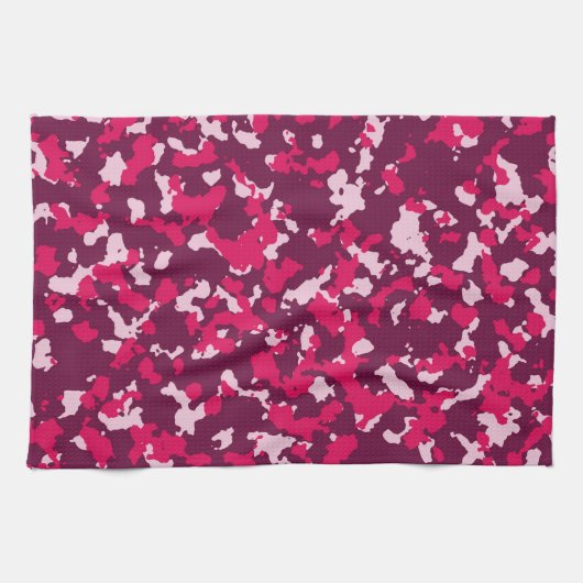 Roze Camouflage Theedoek (Horizontaal)