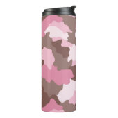 Roze Camouflage Thermosbeker (Gedraaid links)