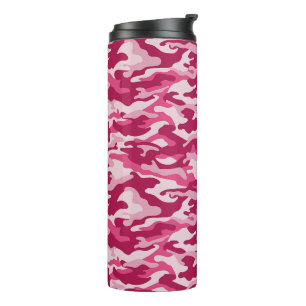 Roze Camouflage Thermosbeker