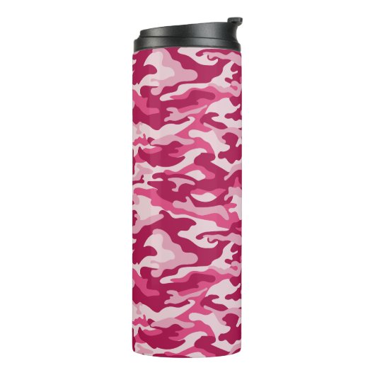Roze Camouflage Thermosbeker (Gedraaid links)