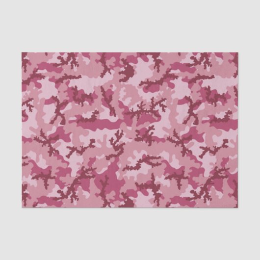 Roze camouflage tissuepapier (Voorkant)