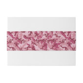 Roze camouflage uitnodigingen wikkel (Achterkant Voorbeeld)