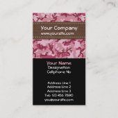 Roze camouflage visitekaartje (Voorkant)
