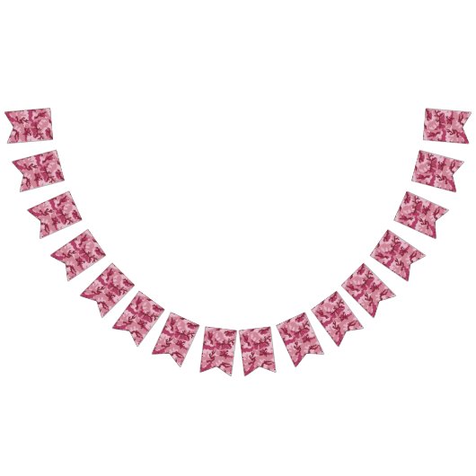 Roze camouflage vlaggetjes (Alle)