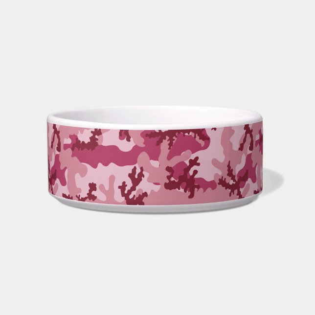 Roze camouflage voerbakje (Voorkant)