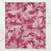 Roze camouflage wijn etiket (Enkel label)