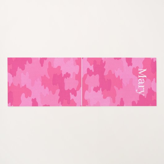 Roze Camouflage Yogamat (Achterkant (horizontaal))