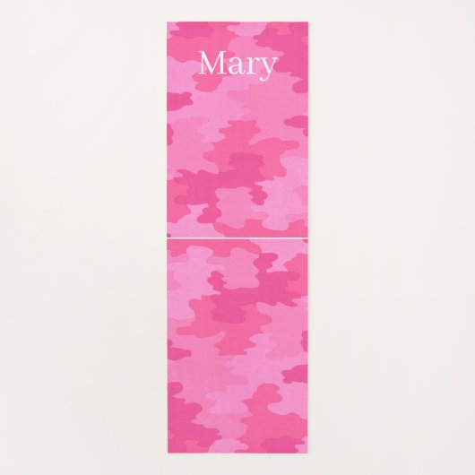 Roze Camouflage Yogamat (Voorkant)