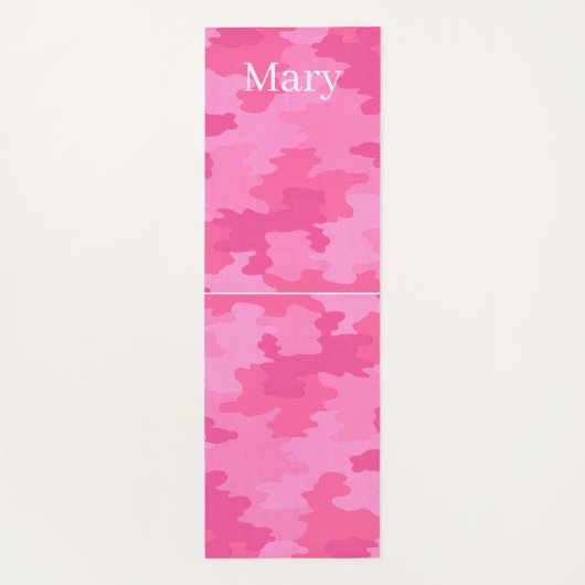 Roze Camouflage Yogamat (Achterkant)