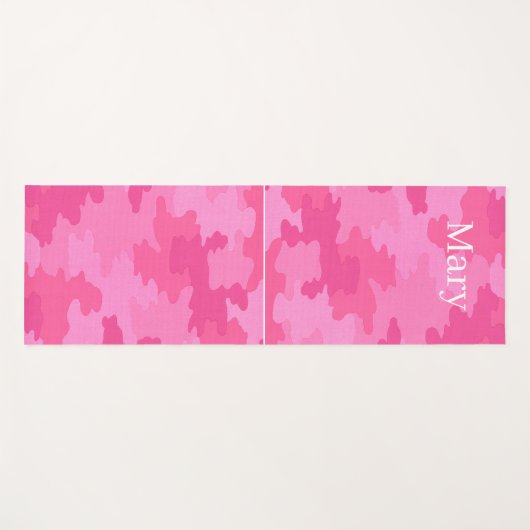 Roze Camouflage Yogamat (Voorkant (horizontaal))