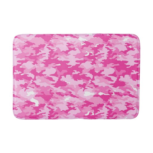 Roze Camouflagepatroon – Borstkankerbewustzijn Badmat (Voorkant)
