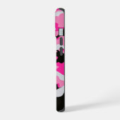 Roze Camouflagepatroon iPhone 15 Case (Linkerkant)