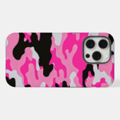 Roze Camouflagepatroon iPhone Hoesje (Achterkant horizontaal)