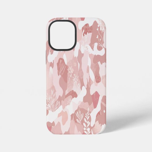 Roze Camouflagepatroon iPhone Hoesje (Achterkant)