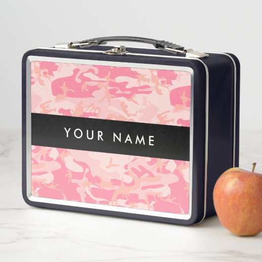 Roze Camouflagepatroon, jouw naam, Personaliseer (In situ)