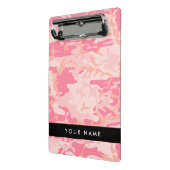 Roze camouflagepatroon, Jouw naam, personaliseren Mini Klembord (Angled2)