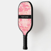 Roze camouflagepatroon, Jouw naam, personaliseren Pickleball Paddle (Links)