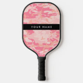 Roze camouflagepatroon, Jouw naam, personaliseren Pickleball Paddle (Voorkant)