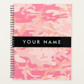 Roze camouflagepatroon, Jouw naam, personaliseren Planner (Voorkant)