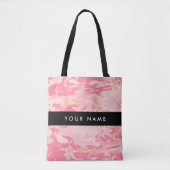 Roze camouflagepatroon, Jouw naam, personaliseren Tote Bag (Voorkant)
