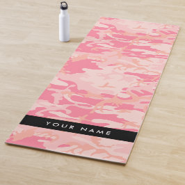 Roze camouflagepatroon, Jouw naam, personaliseren Yogamat