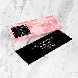 Roze camouflagepatroon, leger, leger mini visitekaartje