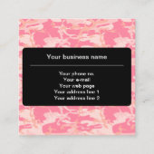 Roze camouflagepatroon, leger, leger vierkante visitekaartje (Voorkant)