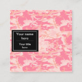 Roze camouflagepatroon, leger, leger vierkante visitekaartje (Achterkant)