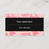 Roze camouflagepatroon, leger, leger visitekaartje (Achterkant)