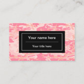 Roze camouflagepatroon, leger, leger visitekaartje (Achterkant)