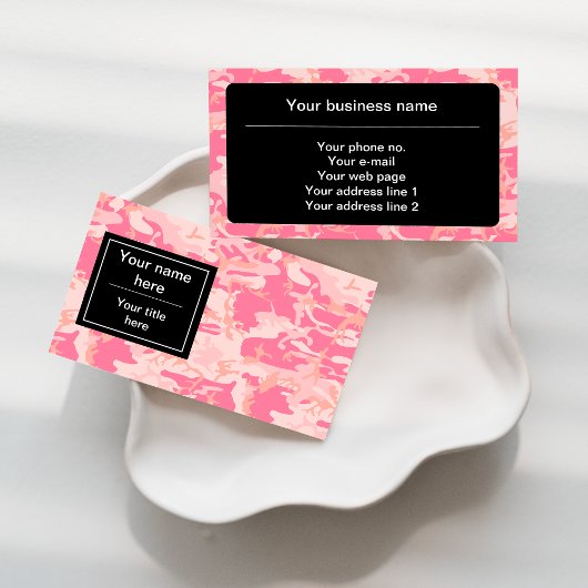Roze camouflagepatroon, leger, leger visitekaartje