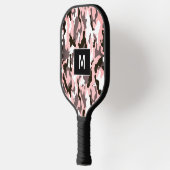 Roze Camouflagepatroon Monogram Pickleball Paddle (Links)