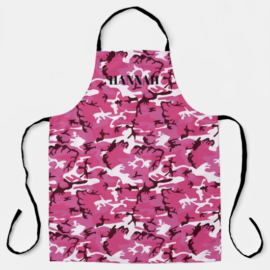 Roze Camouflagepatroon Persoonlijk Schort (Voorkant)