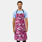 Roze Camouflagepatroon Persoonlijk Schort (Gedragen)
