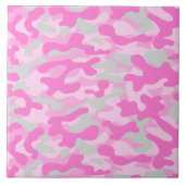 Roze Camouflagepatroon Tegeltje (Voorkant)
