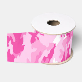 Roze Camouflagepatroon – Tepelzoekrachtbewustzijn Grosgrain Lint