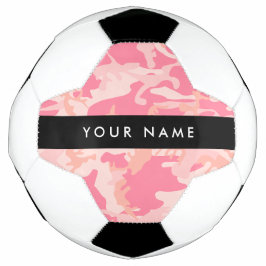 Roze Camouflagepatroon, Uw naam, Personaliseer Voetbal