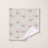 Roze Camper Aardse Patroon Bad Handdoek (Wasdoekje)