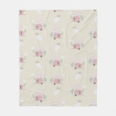 Roze Camper Aardse Patroon Fleece Deken (Voorkant)