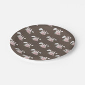 Roze Camper Camping Birthday Party Papieren Bordje (Gekanteld)