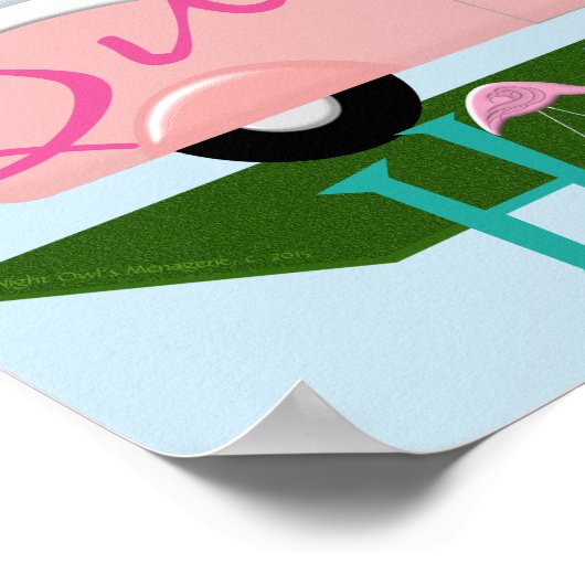 Roze Camper Sweet Home Poster (Hoek)