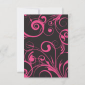 ROZE CANDY Bat Mitzvah uitnodigingsfeest kaart (Achterkant)