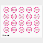 Roze Candy Cane Baby Shower Bedankt Sticker (Vel)